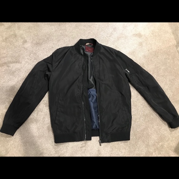 Black Zara Bomber Jacket